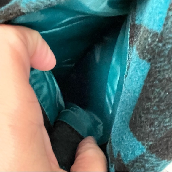 JOU JOU Plaid Wool Blend Lined Coat Jacket with Front Pockets Size XL - Picture 7 of 8